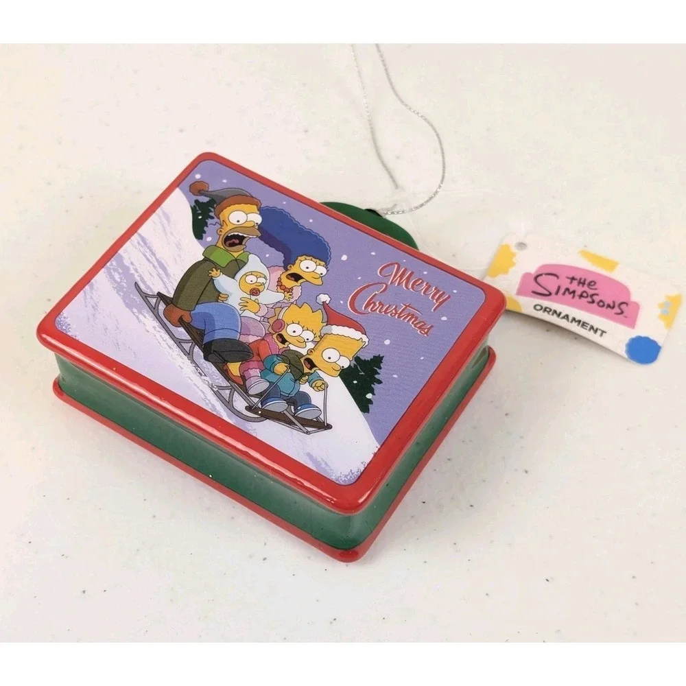 The Simpsons MINI Retro Lunchbox Christmas Holiday Ornament Collectible New